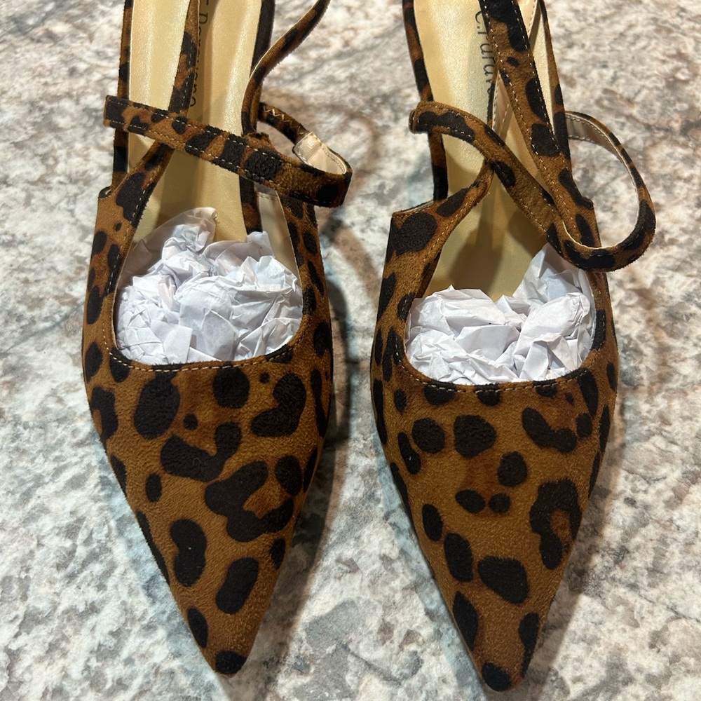 C. Paravano Leopard Print Women's Heels